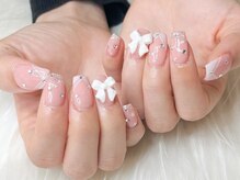 エムネイル(M-Nail)/★ちゅるんピンク×リボン★