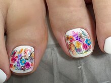 ネイル サロン コービーズ(nail salon COBES)/手描きフラワーネイル