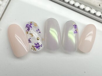ネイリッシュサロン エー(Nailish Salon A)/オーロラ押し花ネイル