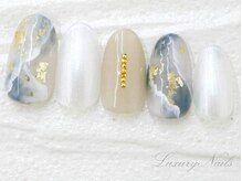 ラグジュアリーネイルズ カワグチ(Luxury Nails Kawaguchi)/天然石風デザイン*
