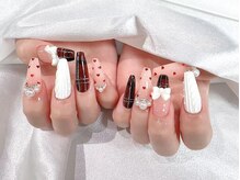 エムズ ネイルサロン(M2)/ニット&チェックコラボネイル