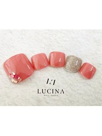 c-347 コーラルピンクネイル