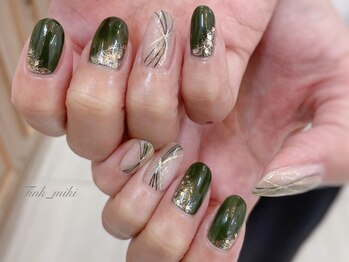 パラジェル冬ネイル長さ出し