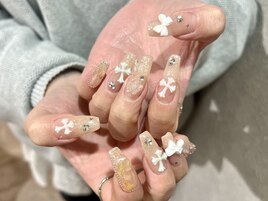ワンホン×クロムハーツ風ネイル