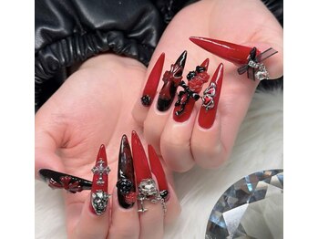 十字／リボン／バラ