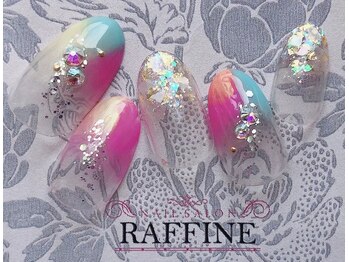 ネイルサロンアンドスクール ラフィーネ 池袋店/ネオンニュアンスネイル◆¥7990