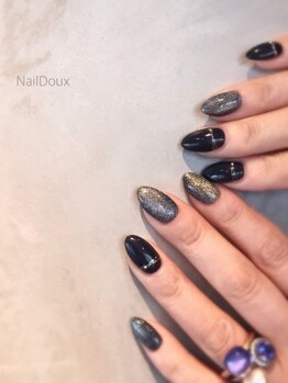 ネイル ドゥ 岡山駅前店(Nail Doux)/ブラックマグネット 