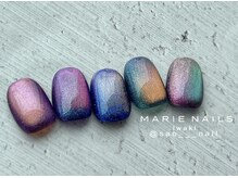 マリー ネイルズ いわきラトブ店(MARIE NAILS)/マグネットジェルネイル　0703b