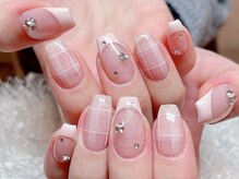 レアネイル 新宿(le'a nail)/チェック柄ネイル