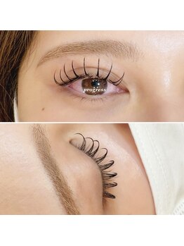 プログレス ネイルアンドアイラッシュ つくば店(PROGRESS)/フラットラッシュ束感仕上げ