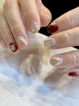 クレイン(Crane)/大人ナチュラル秋ネイル