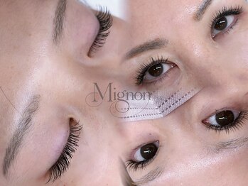 ミニョン(Mignon)の写真/【南滋賀駅から徒歩６分/ 】超軽量なフラットラッシュを使用◇ナチュ盛れ可愛い！韓国束感仕上げ◎
