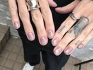 メンズネイルクリアブラッ