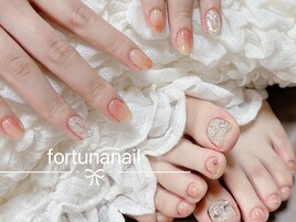 ハンド&フット桃ネイル