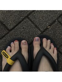 フットネイル個性派ネイル8本