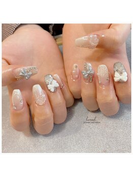 ハヌル(haneul.)/キラキラリボン/韓国ネイル