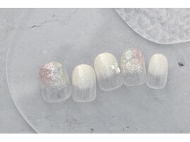 4600円　シェル　梅雨ネイル