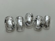 ネイルメゾン 天神店(NAIL MAISON)/シルバーニュアンスラメ¥7000