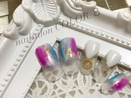塗りかけ、フレンチ、夏