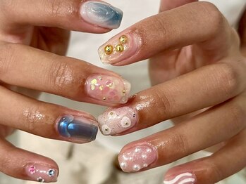 ハラジュクネイルズ(harajukunails)の写真/【スタンダードデザインコース¥8800】全スタッフフィルインでご案内可能です。自爪の健康をお守りします。