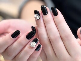 ★黒のワンカラーネイル