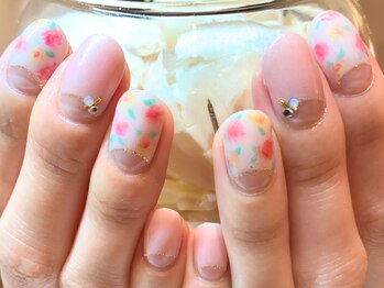 ネイルズ ララ(nails Lala)/逆フレンチネイル。