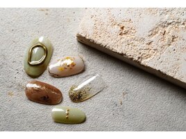 定額　押し花　ニュアンスネイル