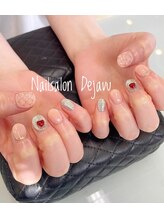 デジャヴ(Dejavu)/ピンクがかわいいニットネイル