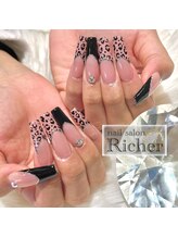 エスフィーネイルサロン リシェル(Esfy nailsalon Richer)/ヒョウ柄フレンチ