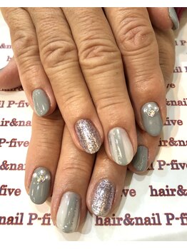 ヘアアンドネイル ピーファイブ(P-five)/大人のグレーネイル♪