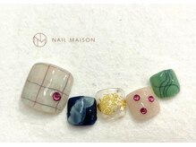 ネイルメゾン 梅田(NAIL MAISON)/うねうねポップチェックストーン