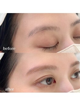 アイウィッシュ(EyeWish)の写真/【骨格に合わせたアイブロウスタイリング】眉カラーでふんわり垢抜け眉◎濃淡のお悩み/メイクの時短にも＊