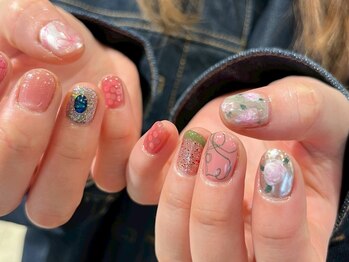 ファンクションネイルズ 表参道 原宿(FUNCTION NAILS)/ピンクネイル 個性