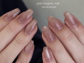 pink magnet nail