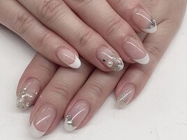 (中原)キラキラ白フレンチ