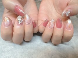 水彩シェルネイル☆
