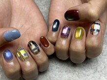 メロー(mellow)の雰囲気(マグネット/トレンドネイル/エアブラシ/チェックネイル/秋ネイル)