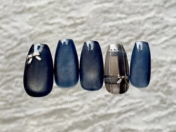 ネイビーチェック×マグネット