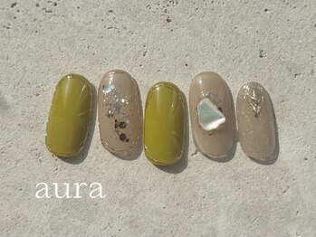 アウラ(aura)の写真/【大人ニュアンスネイル】トレンドを取り入れたハイセンスなデザイン多数☆素敵なお手元に仕上げます♪