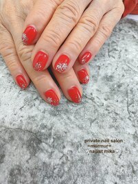 雪の結晶ネイル