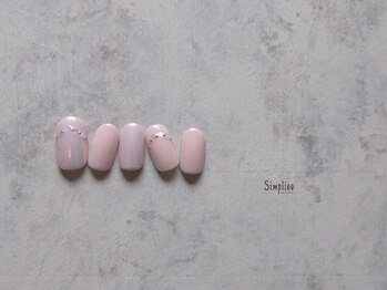 シンプリー ネイルアンドアイラッシュ 祖師谷大蔵店(Simpliee Nail&Eyelash)/ナチュラルカラー　ピンク