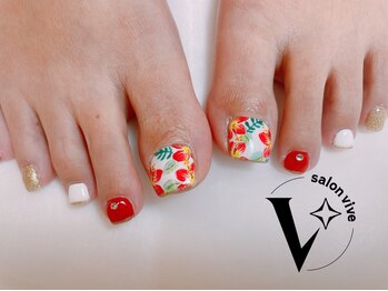 サロン ヴィーヴ(salon Vive)/#フットネイル#ハイビスカス