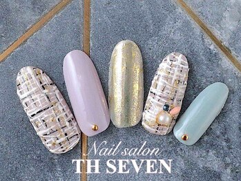 ネイルサロン ティーエイチセブン(Nail Salon TH SEVEN)/ツイード柄ネイル