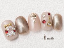 アイネイルズ 大宮店(Ｉ nails)/ピンククリスマスネイル　