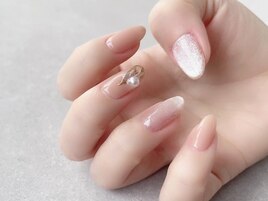 【シェル×マグネットネイル】