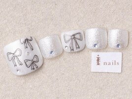 リボンフットネイル