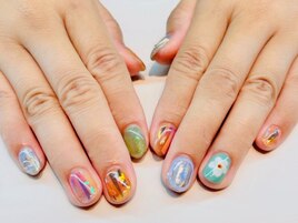 カラフルニュアンスネイル