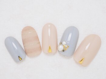 シックネイル(CHIC nail)/ふんわり ボーダーネイル