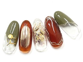 ミラー秋ネイル