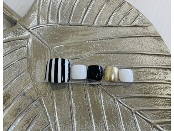 フリーレイン(freerein)/フットネイル　ボーダー　ミラー